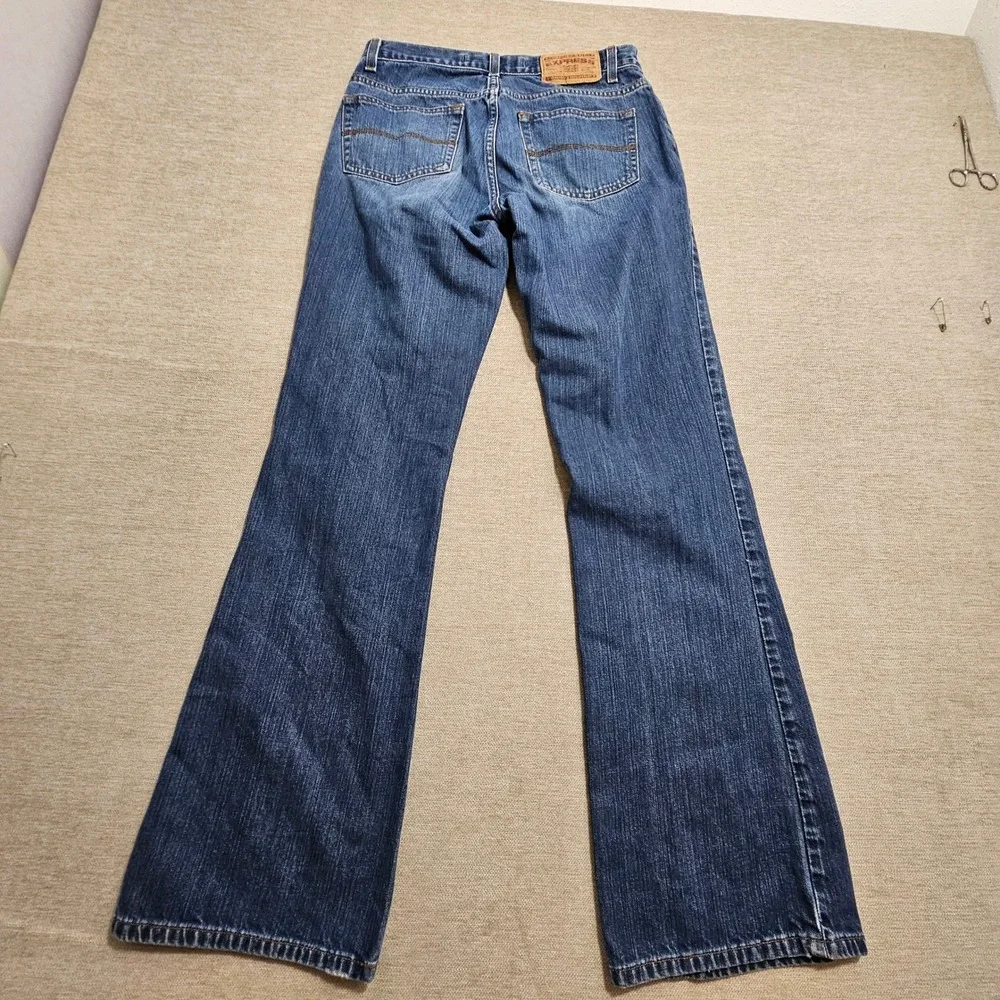 Express Jeans Vintage Women 6L Blue Precision Fit Riot Siren Bootcut Medium Wash